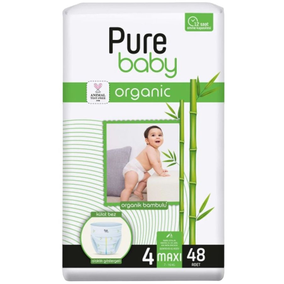 Подгузники-трусики Pure Baby Jumbo Organic 4 (7-14 кг) 48 шт. - фото 1