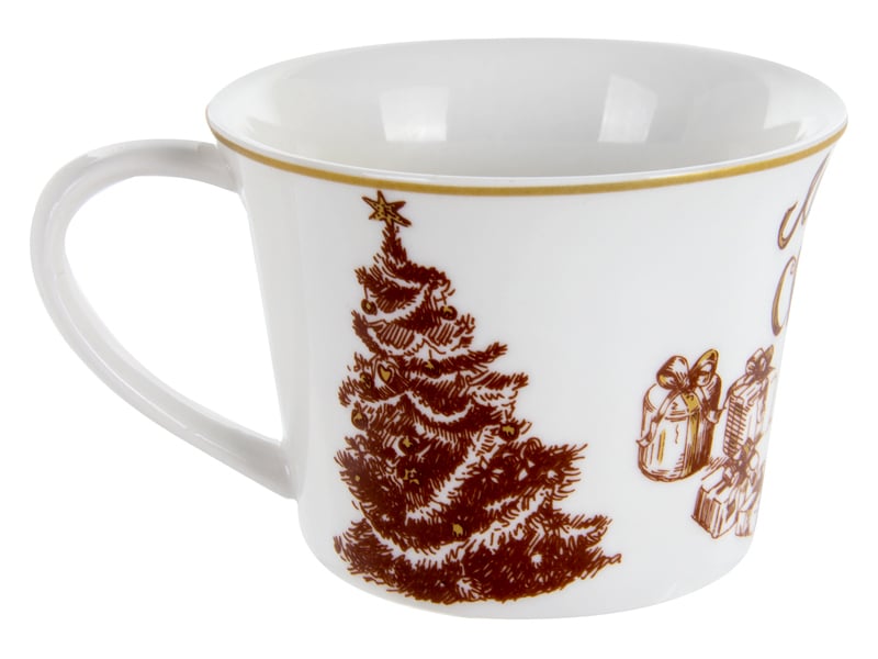Чашка з блюдцем Lefard Merry Christmas, 250 мл, білий (924-744) - фото 3