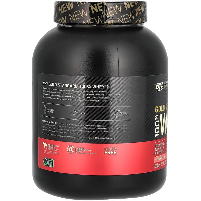 Сироватковий протеїн Optimum Nutrition Whey Gold Standard Strawberry cream 2.26 кг - фото 3