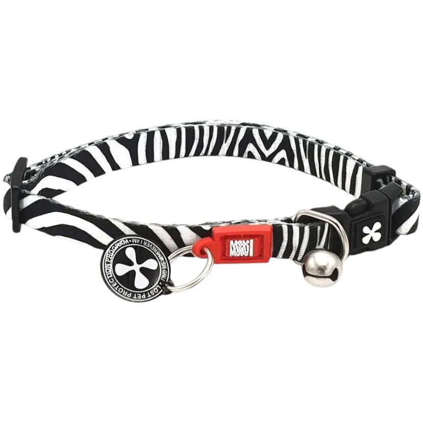 Нашийник для котів Max & Molly Smart ID Collar Zebra 22-35x1 см - фото 1