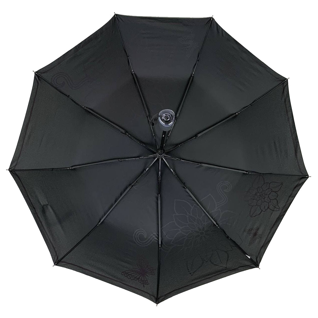 Жіноча складана парасолька повний автомат The Best 102 см чорна - фото 4