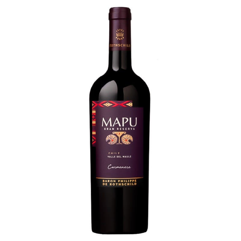 Вино Baron Philippe de Rothschild Mapu Gran Reserva Carmenere, червоне, сухе, 14%, 0,75 л - фото 1