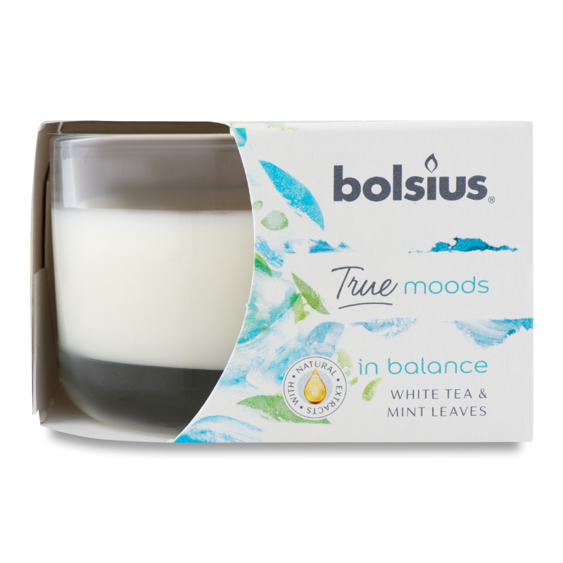 Свеча ароматическая Bolsius Белый чай и мята (835141) - фото 1