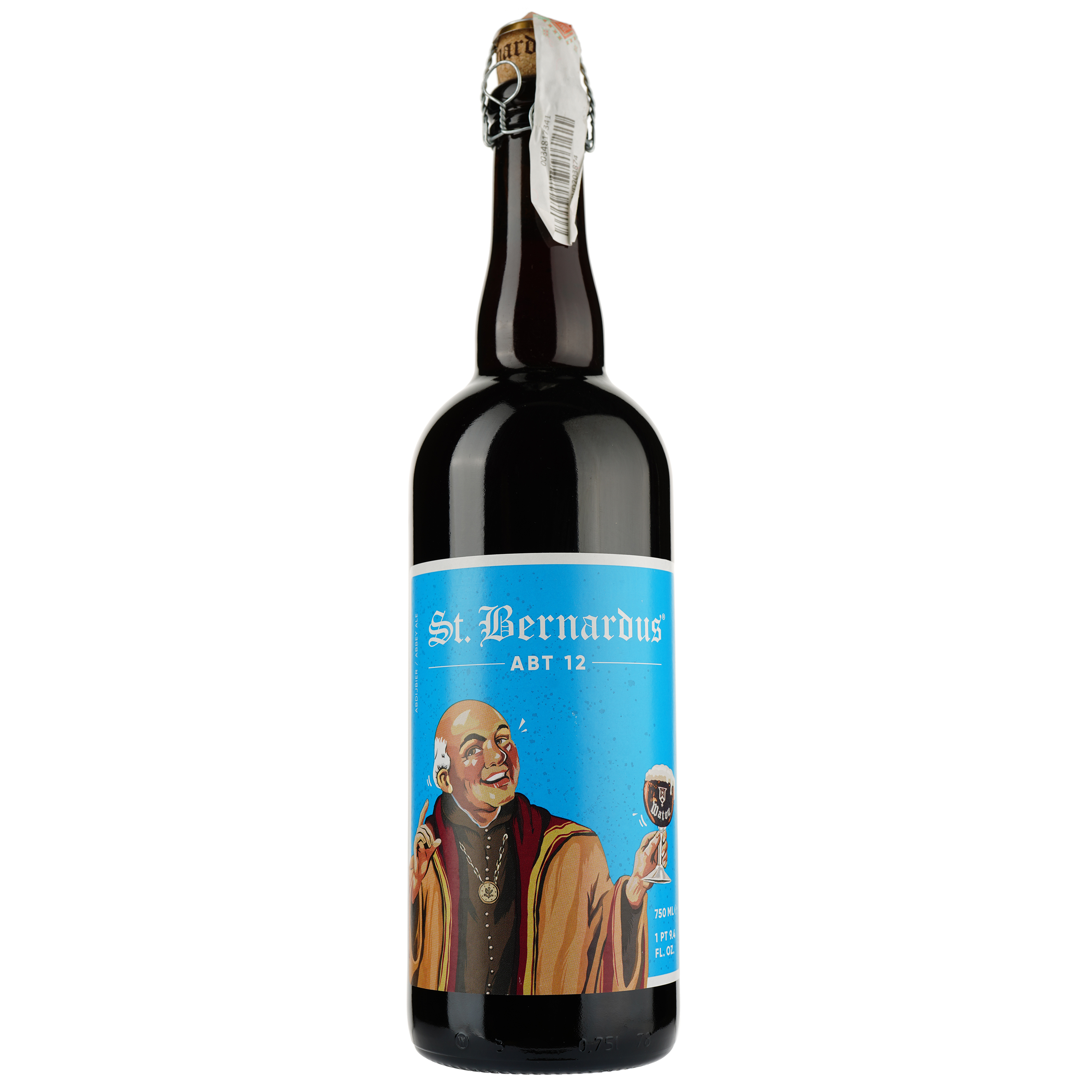 Пиво St. Bernardus Abt 12, темное, нефильтрованное, 10%, 0,75 л - фото 1