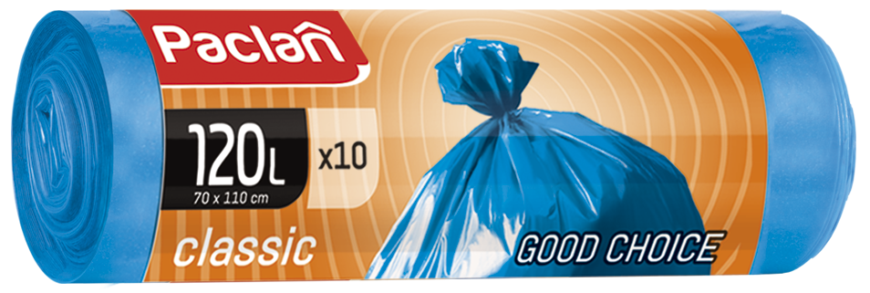 Пакети для сміття Paclan Classic, 120 л, 10 шт. - фото 1