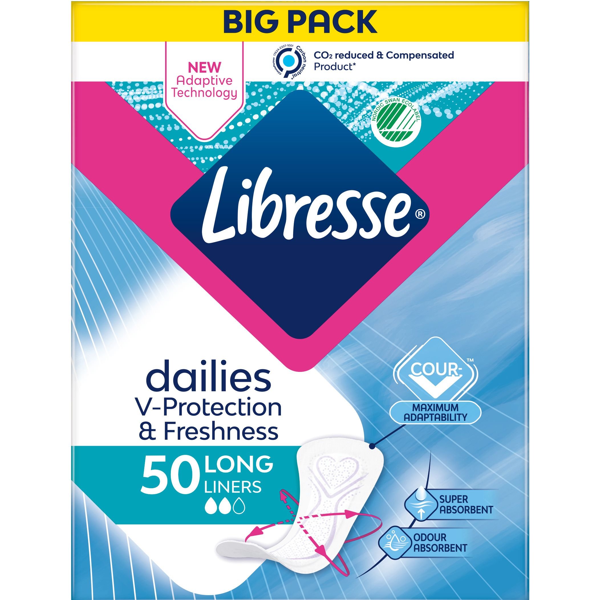 Прокладки гігієнічні Libresse Dailies Fresh Long 50 шт. - фото 1