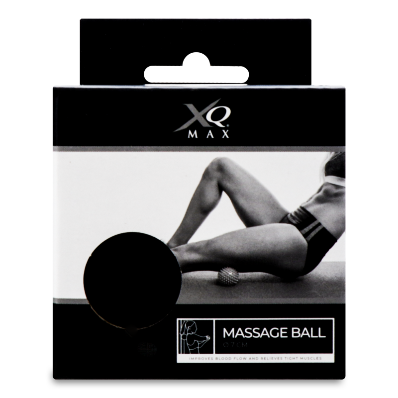 М'яч-масажер з шипами XQ Max, 7 см, чорний (850674) - фото 2