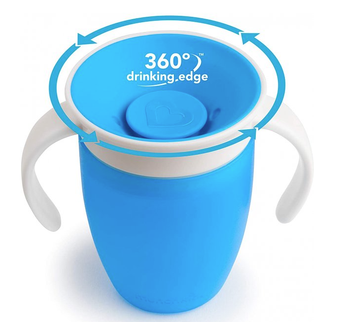 Чашка-непроливайка Munchkin Miracle 360 з ручками та кришкою, 207 мл, блакитний (051854) - фото 3