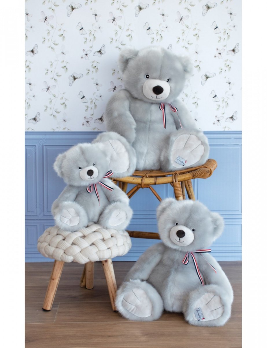 Мягкая игрушка Mailou Французский медведь, 50 см, серый (MA0110) - фото 2