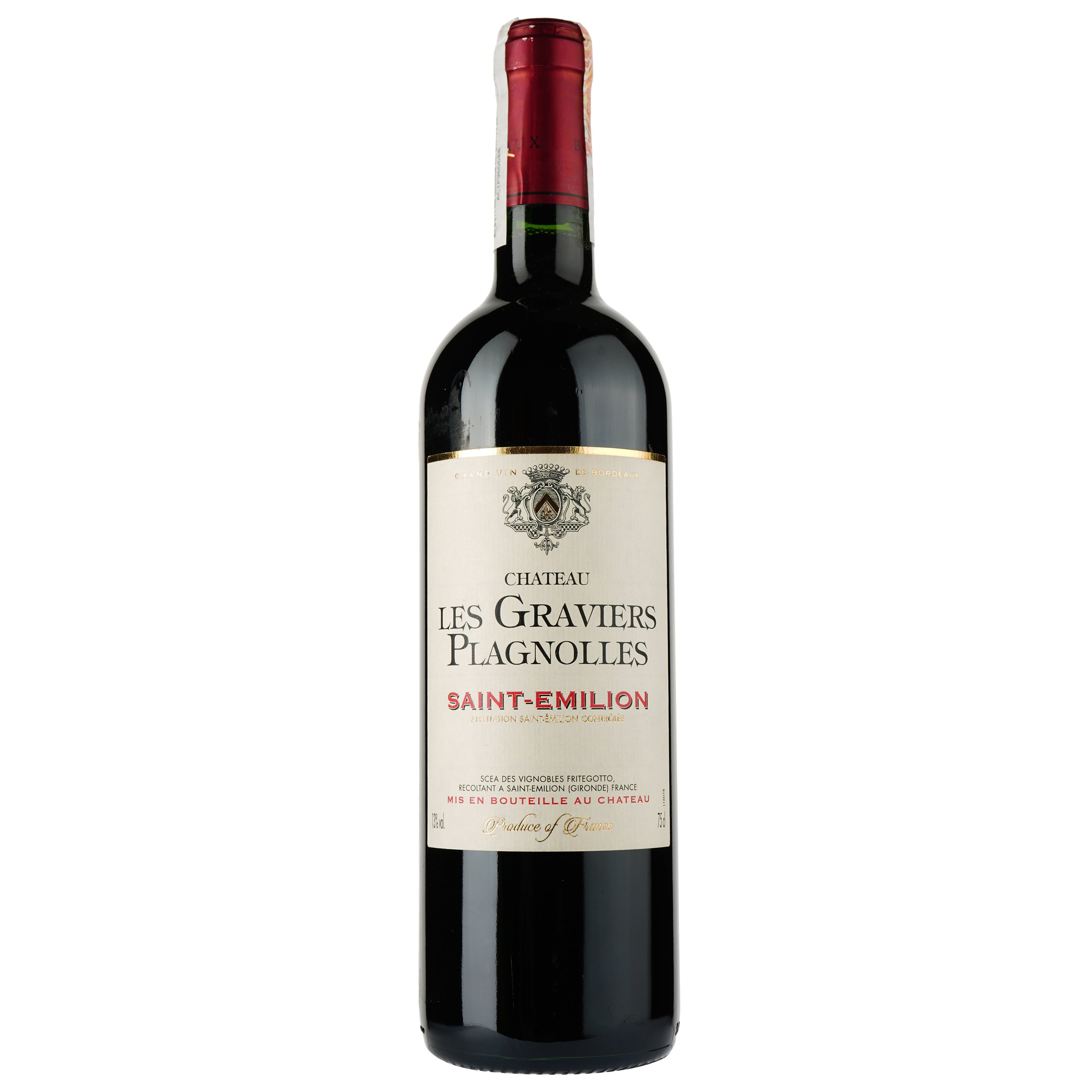 Вино Chаteau Les Graviers Plagnolles Saint-Emilion, червоне, сухе, 0,75 л - фото 1