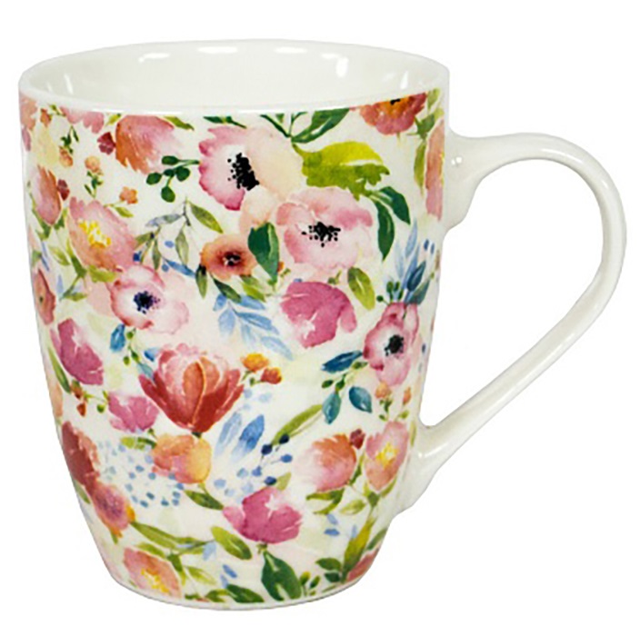Чашка Keramia Flower story Розовые цветы, 360 мл (21-279-104) - фото 1