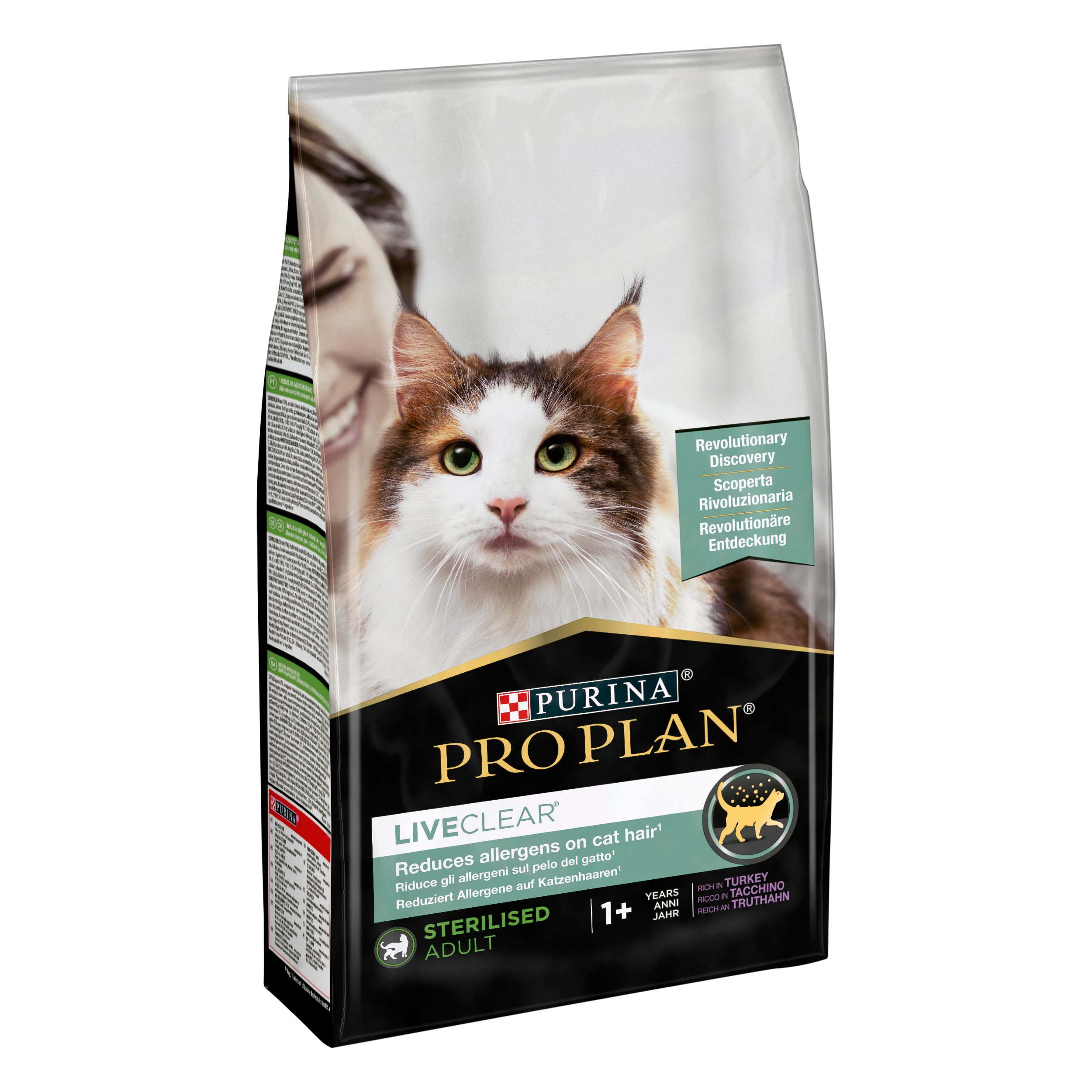 Сухой корм для стерилизованных кошек Purina Pro Plan LiveClear Sterilised Adult, с индейкой, 1,4 кг (12466186) - фото 2