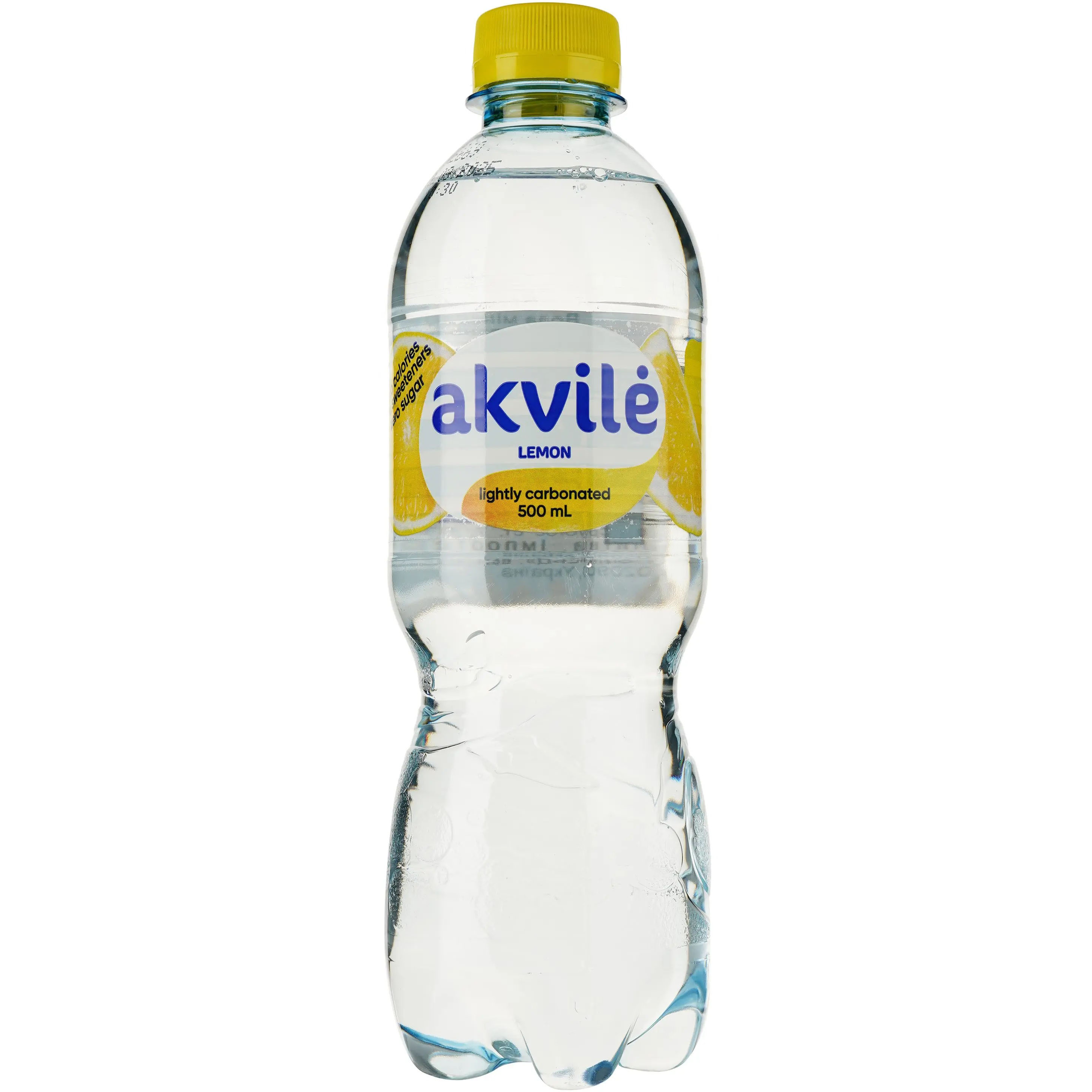 Вода мінеральна Akvile слабогазована зі смаком лимона 0.5 л - фото 1