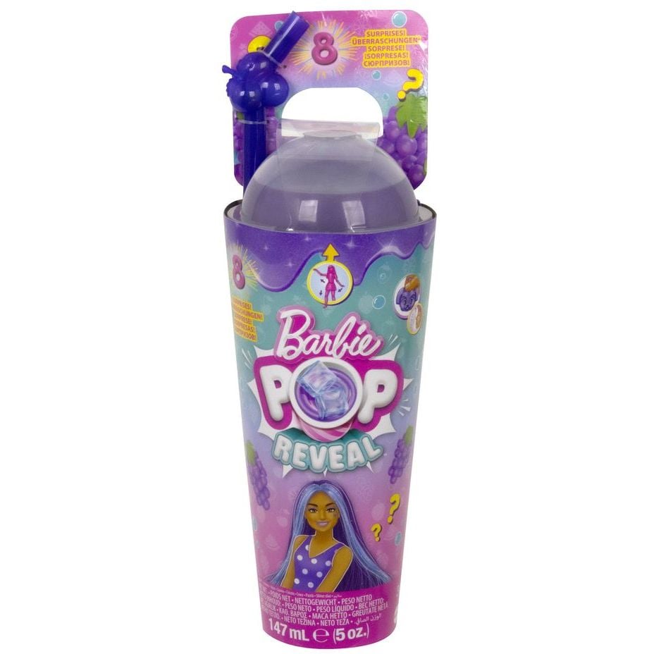 Кукла Barbie Pop Reveal Fruit Series Виноградная содовая (HNW44) - фото 6