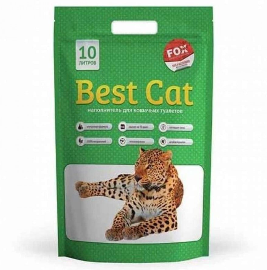 Силикагелевий наполнитель для кошачьего туалета Best Cat Green Apple, 10 л (SGL009) - фото 1