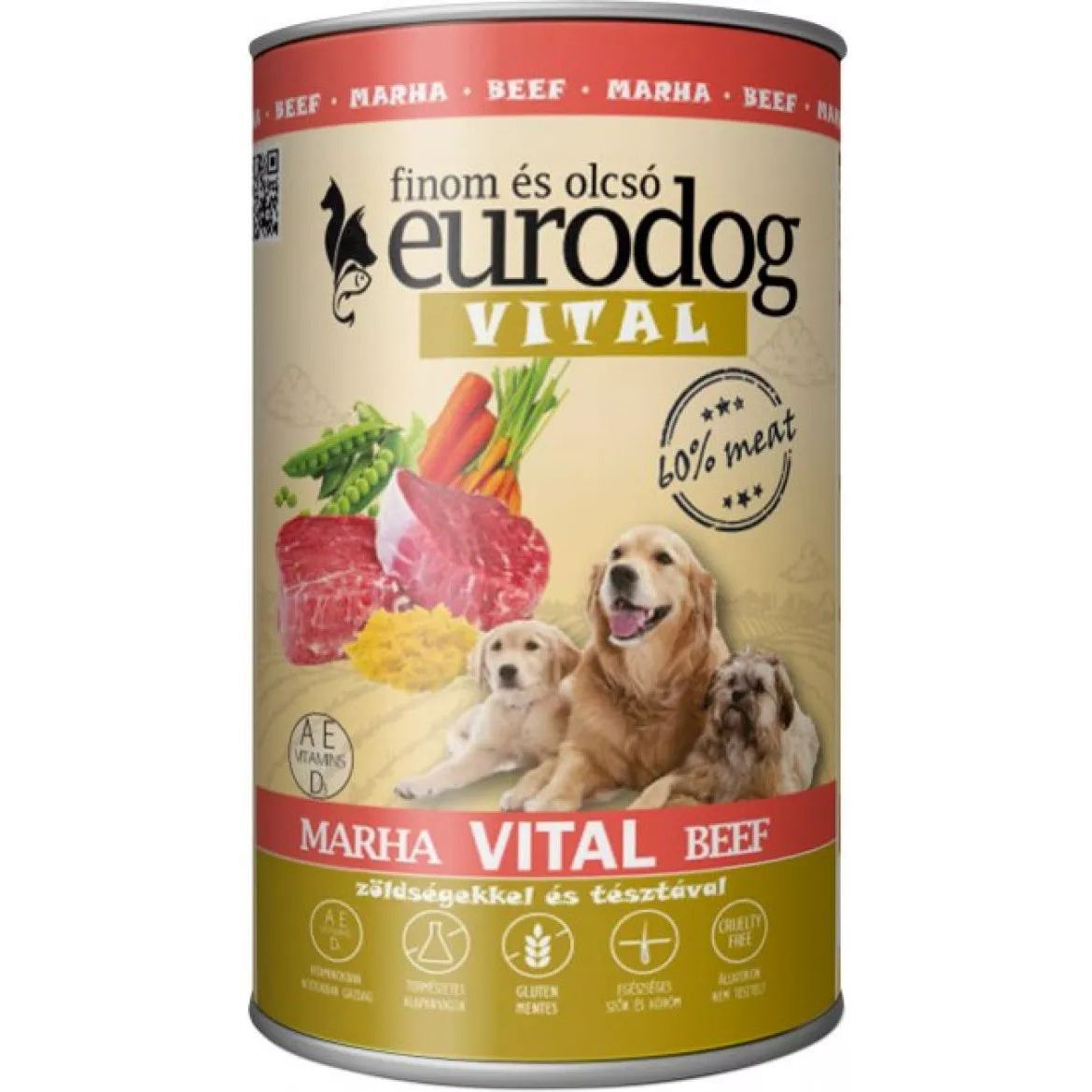 Влажный корм для собак EuroDog, с телятиной, 1,2 кг - фото 1