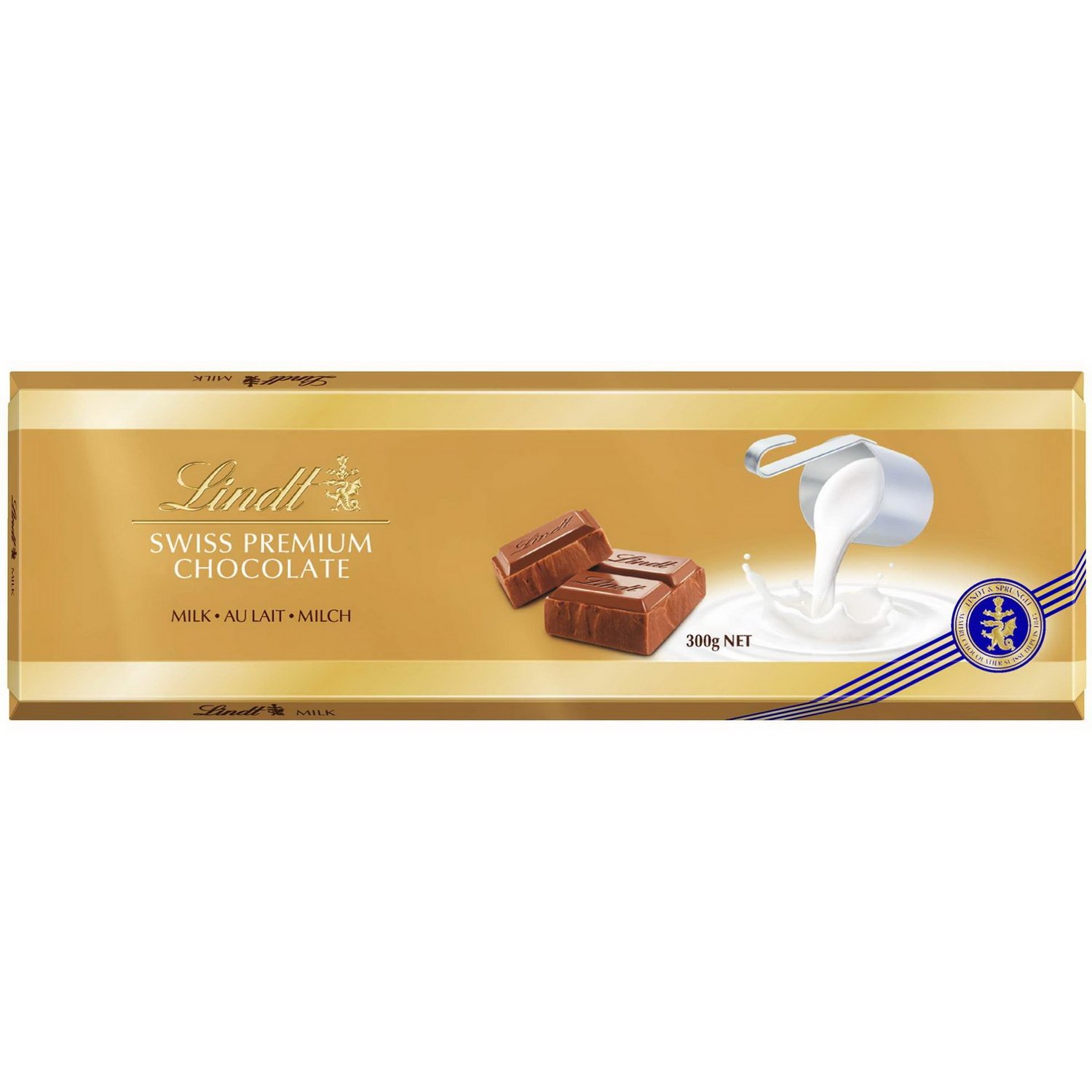 Шоколад молочный Lindt Swiss Premium Chocolate Gold 300 г - фото 1
