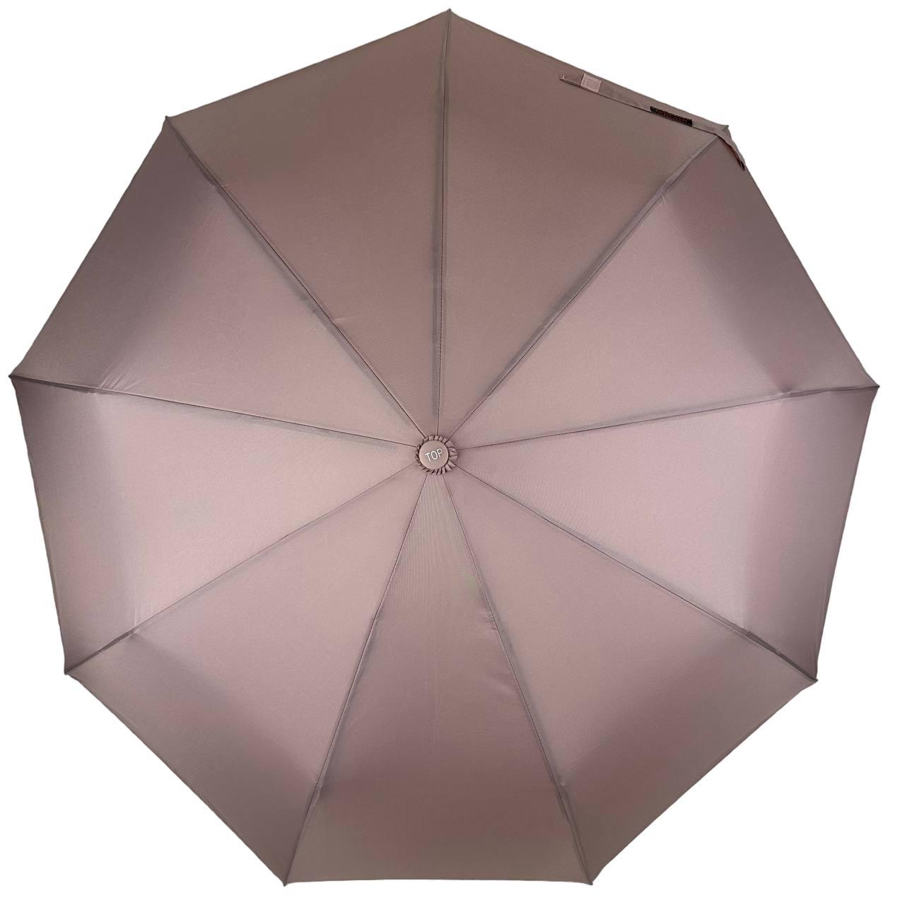 Женский складной зонтик полуавтомат Toprain 101 см пудровый - фото 5