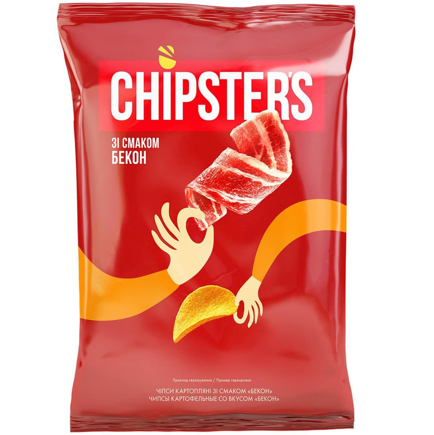 Чипсы Chipster's со вкусом бекона 130 г (717413) - фото 1