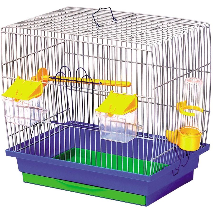 Клітка для птахів Лорі Канар, цинк, 33х23х31 см, в ассортименті - фото 2
