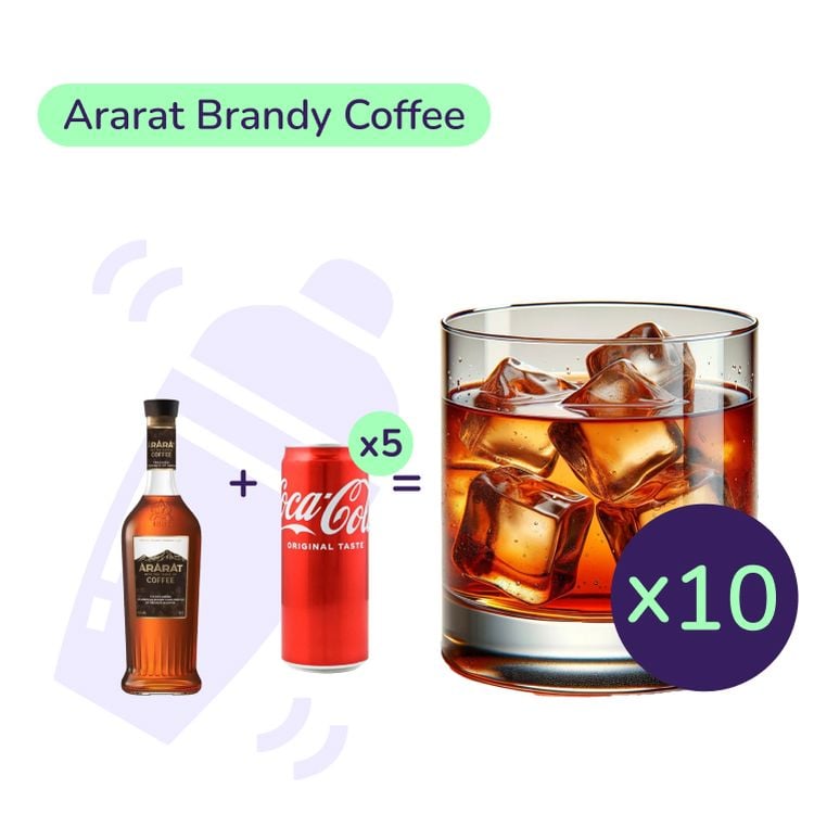 Коктейль Ararat Brandy Coffee (набір інгредієнтів) х10 на основі Ararat Coffee - фото 1