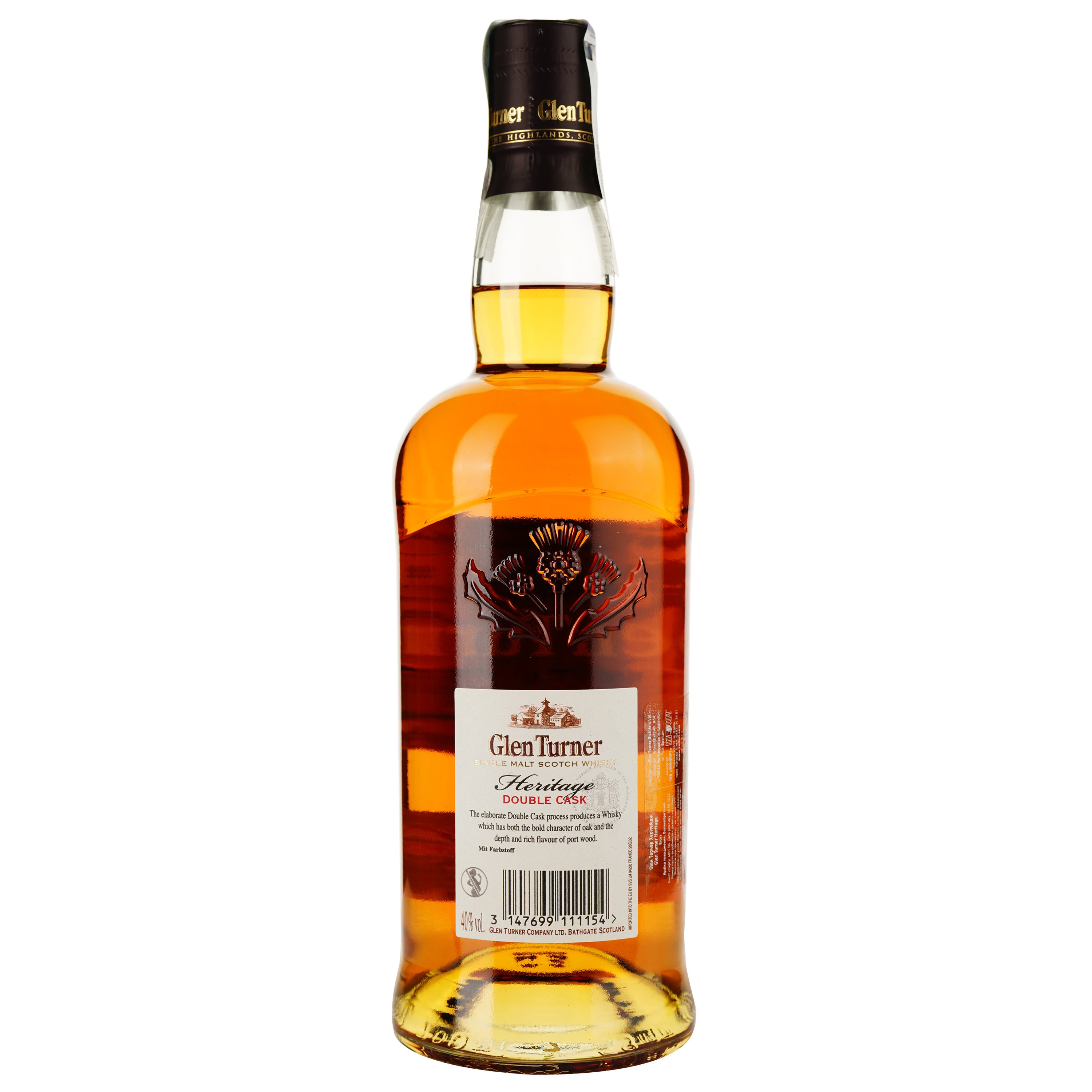 Віскі Glen Turner Heritage Double Cask Single Malt Scotch Whisky 40% 0.7 л, в подарунковому пакуванні - фото 3