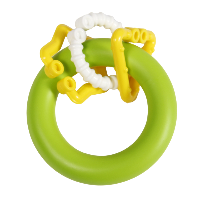 Погремушка Lindo Кольцо с кольцами, зеленый (1619 зел) - фото 1