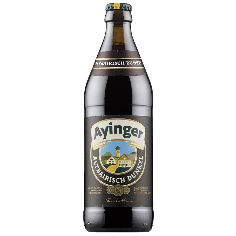 Пиво Ayinger Altbairisch Dunkel, полутемное, 5%, 0,5 л - фото 1