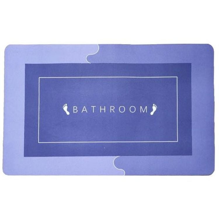 Коврик суперпоглащающий в ванную Stenson 80x50 см прямоугольный фиолетовый (26276) - фото 1