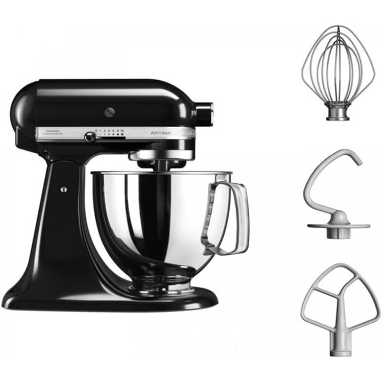 Планетарний міксер KitchenAid Artisan 4.8 л чорний (5KSM125EOB) - фото 4