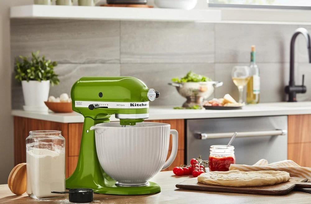 Чаша KitchenAid 5KSM2CB5PCC керамічна, з ручкою, текстурована 4.7 л біла (5KSM2CB5PCC) - фото 5