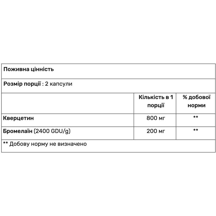 Кверцетин с Бромелаином Haya Labs Quercetin with Bromelain 120 капсул - фото 2