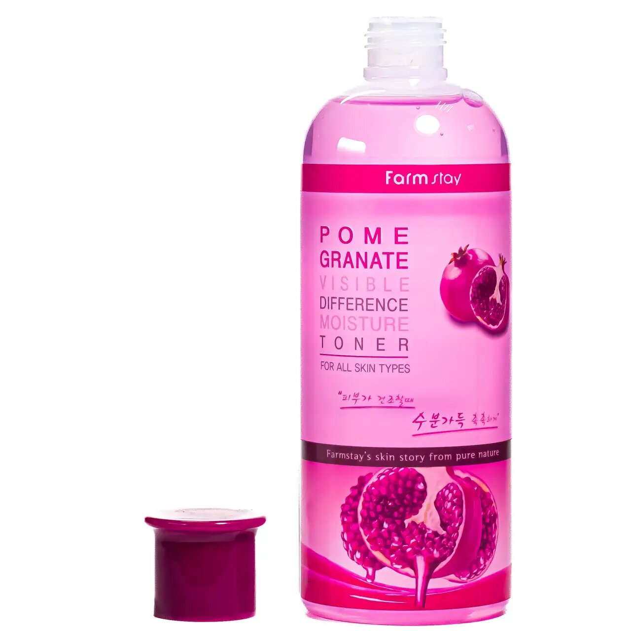 Тонер FarmStay Visible Difference Moisture Toner Pomegranate зволожувальний з екстрактом граната 350 мл - фото 2