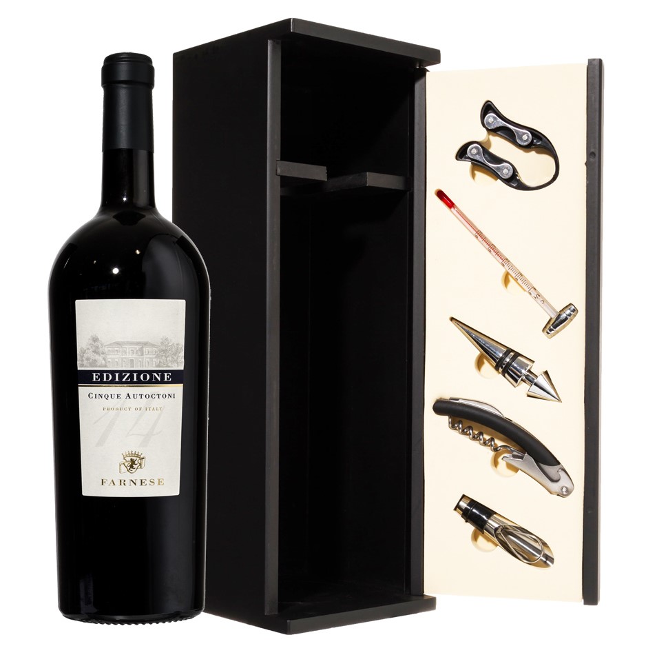 Вино Fantini Edizione 18 Cinque Autoctoni, красное, полусухое, 14,5%, 1,5 л - фото 1