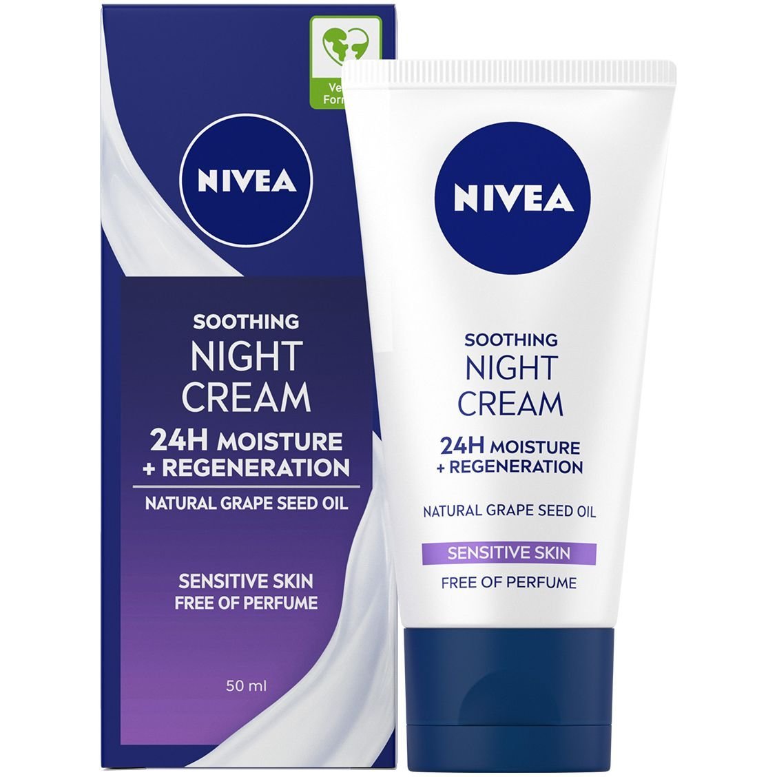 Ночной успокаивающий крем Nivea Интенсивное увлажнение и регенерация 24 часа, 50 мл - фото 1