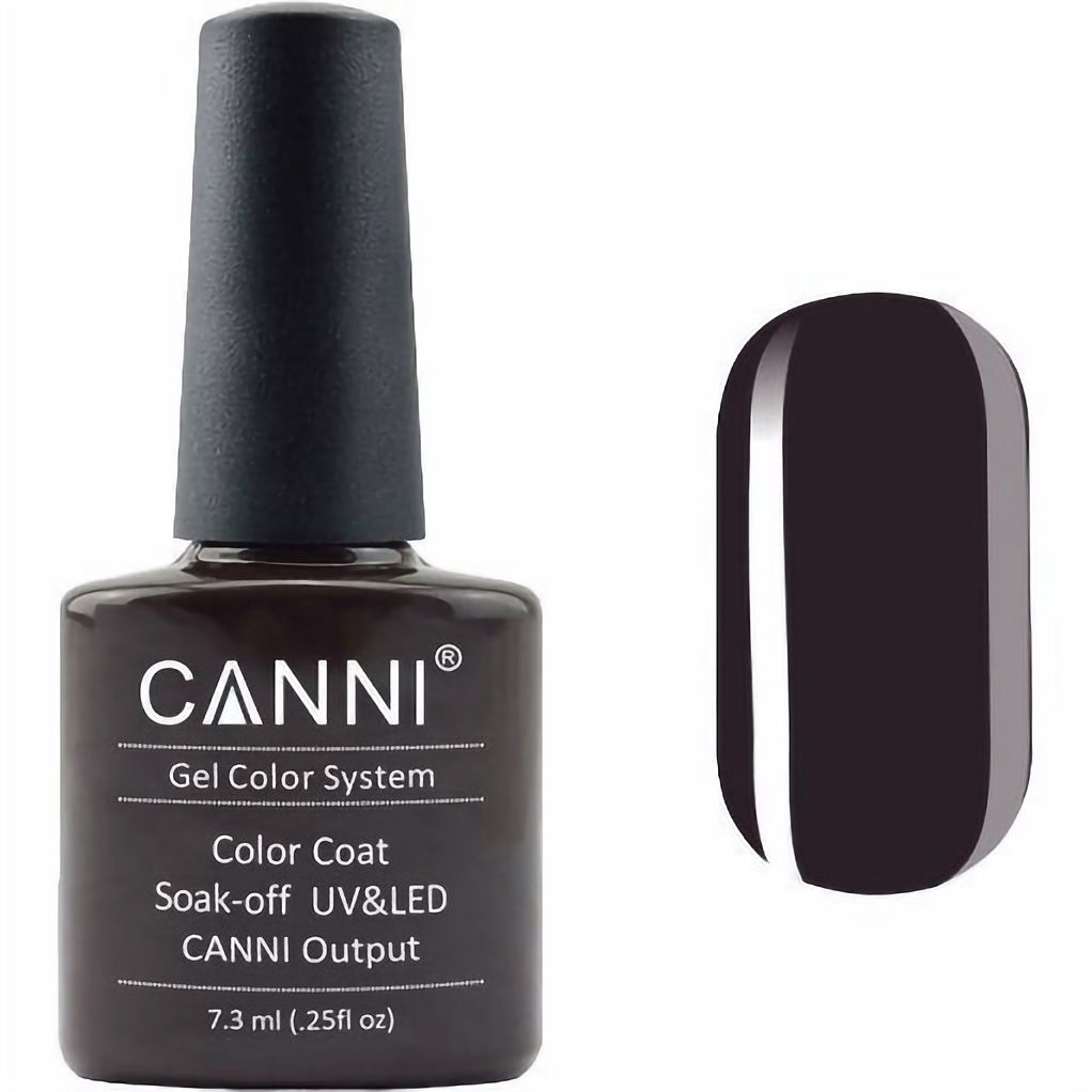 Гель-лак Canni Color Coat Soak-off UV&LED 22 черно-коричневый 7.3 мл - фото 1