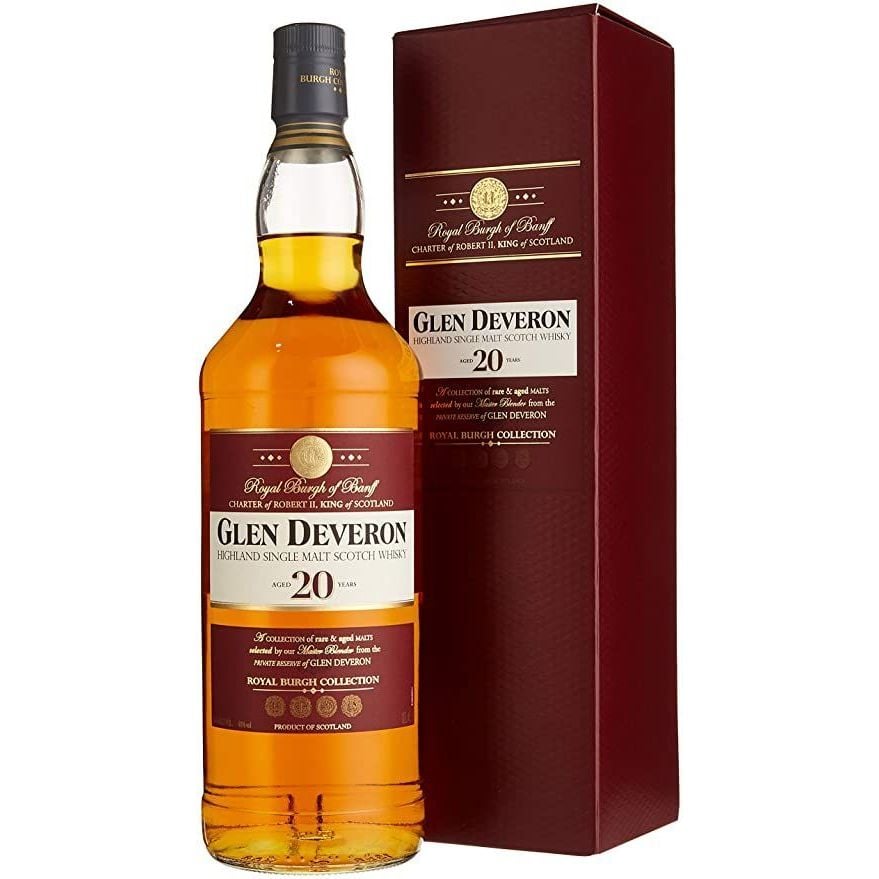 Виски Glen Deveron 20yo Single Malt Scotch Whisky 40% 1 л в подарочной упаковке - фото 1
