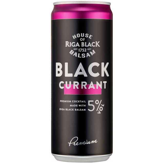 Напиток слабоалкогольный Riga Black Balsam Currant Cocktail, 5%, 0,33 л - фото 1