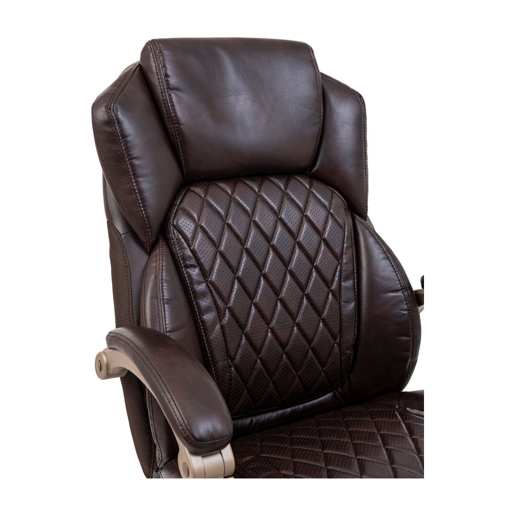 Крісло офісне Richman Преміо Пластик Річ Synchro Шкіра Спліт темно-коричневий (RCM-1071) - фото 6