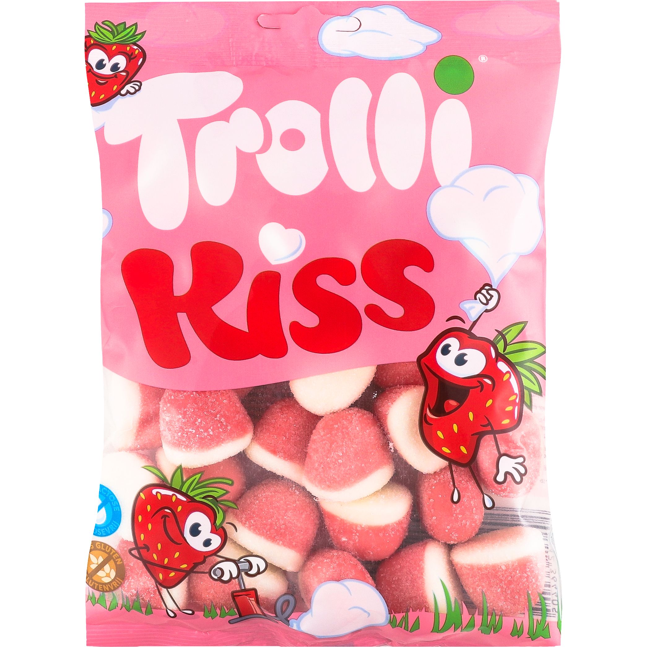 Цукерки Trolli Kiss strawberry жувальні 200 г - фото 1