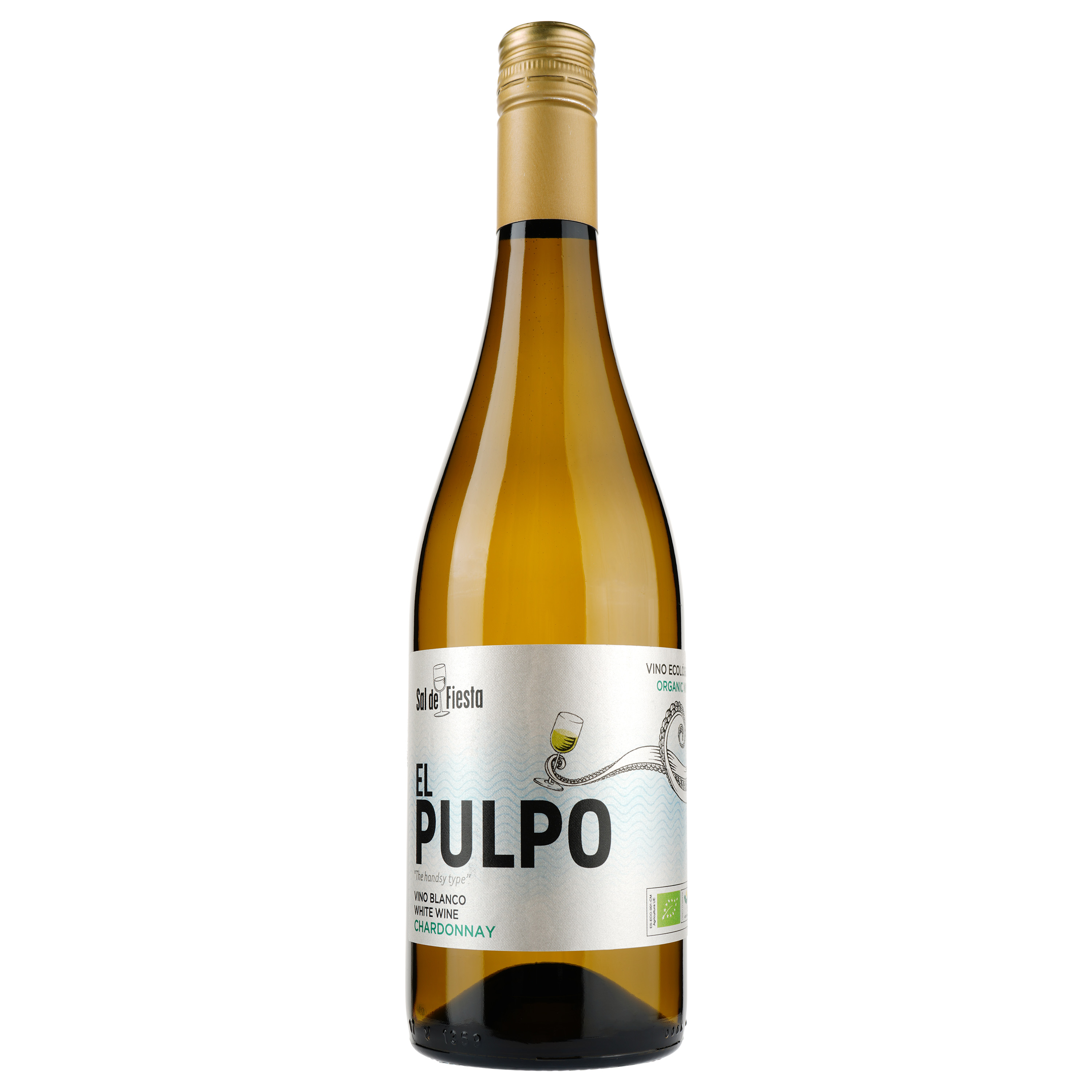 Вино Sal De Fiesta El Pulpo Eco, біле, сухе, 0,75 л - фото 1