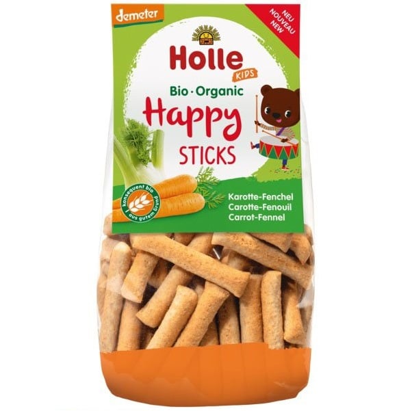 Палички спельтові Holle Happy Sticks Морква-Фенхель, органічні, 100 г (46234) - фото 1