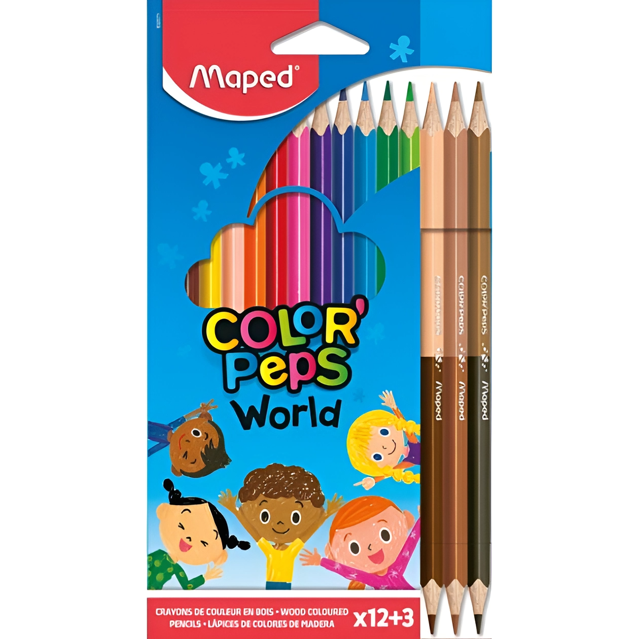 Олівці кольорові Maped Color Peps Classic + Duo 12+3 шт. (MP.832071) - фото 1