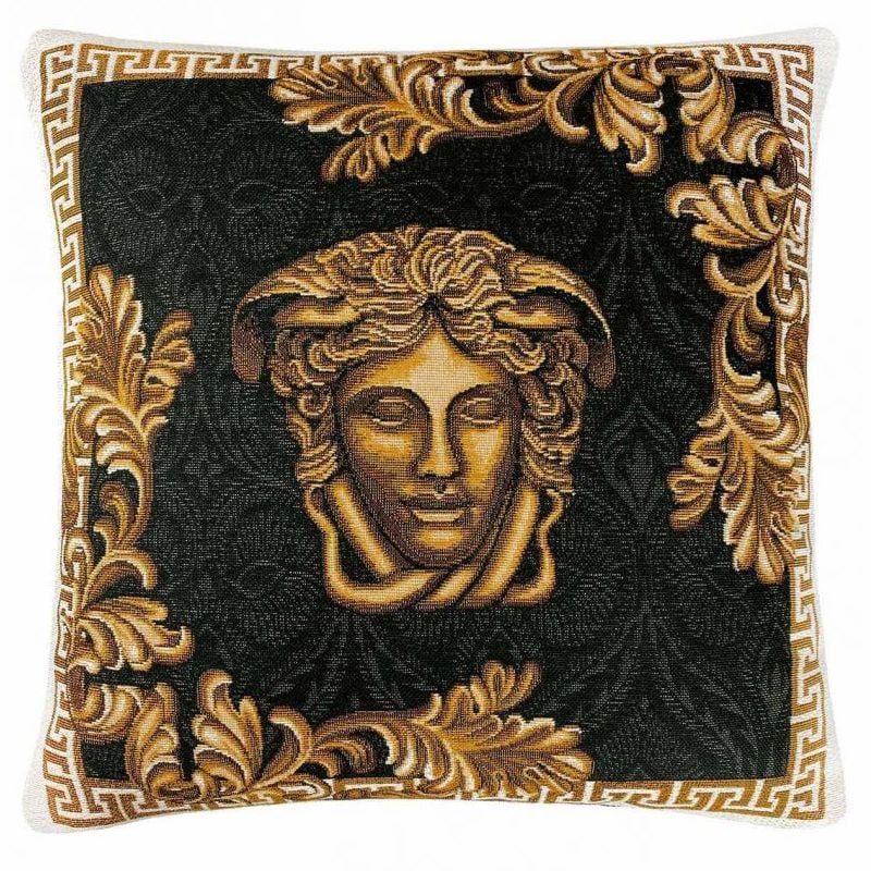 Подушка декоративна Прованс Arte di lusso-2, 45х45 см, чорний із золотим (25629) - фото 1