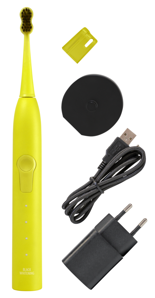 Звукова гідроактивна зубна щітка Megasmile Black Whitening ІІ Electric Yellow, жовтий - фото 2