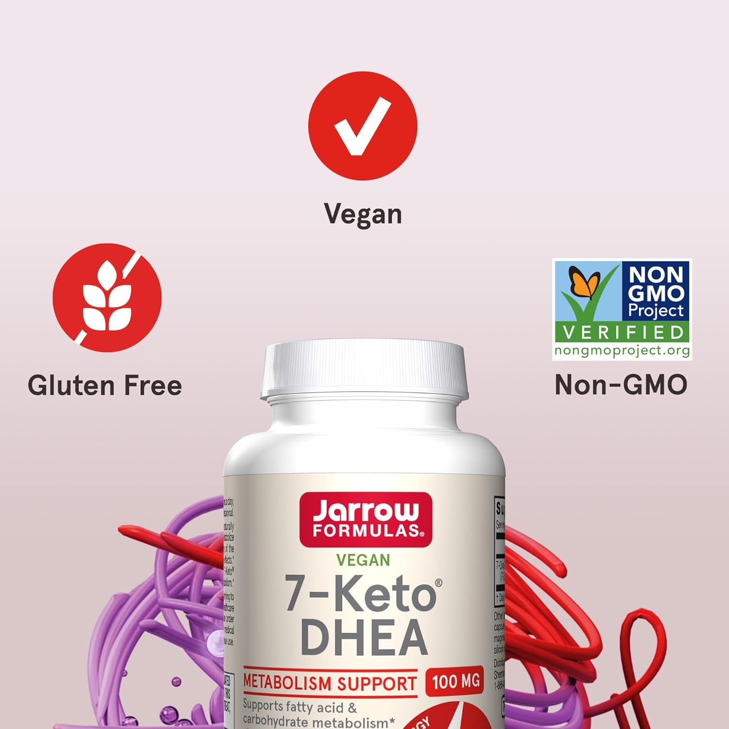 Дегідроепіандростерон Jarrow Formulas 7-Keto DHEA 100 мг 30 капсул - фото 4