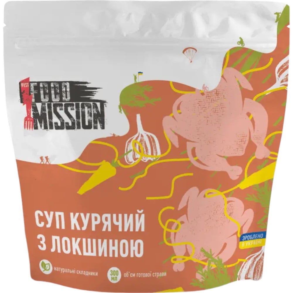 Суп куриный с лапшой Food Mission 30 г - фото 1