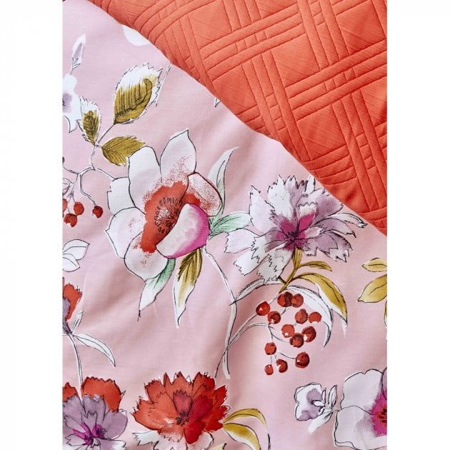 Набор постельное белье с покрывалом Karaca Home Elia pembe 2020-1, евро, розовый, 7 предметов (svt-2000022231138) - фото 3