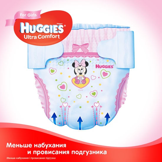Подгузники для девочек Huggies Ultra Comfort 5 (12-22 кг), 56 шт. - фото 4