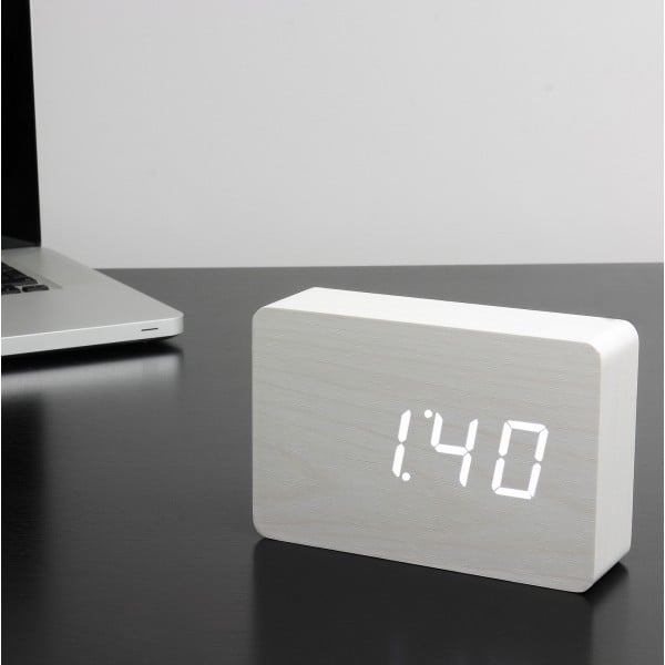 Смарт-будильник з термометром Gingko Brick, білий, 2000 мАг (GK15W13) - фото 2
